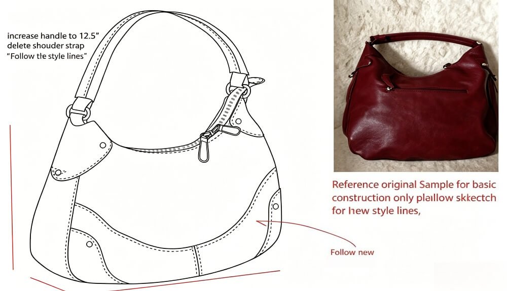 Customized women's leather handbag